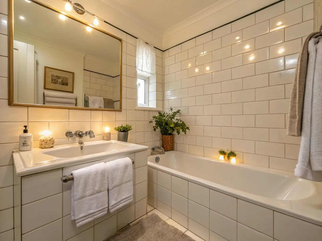 A beautifully tiled bathroom showcasing a seamless and flawless finish, highlighting the company's commitment to quality.